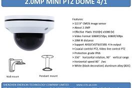 2inch 2mp ahd ir mini ptz camera